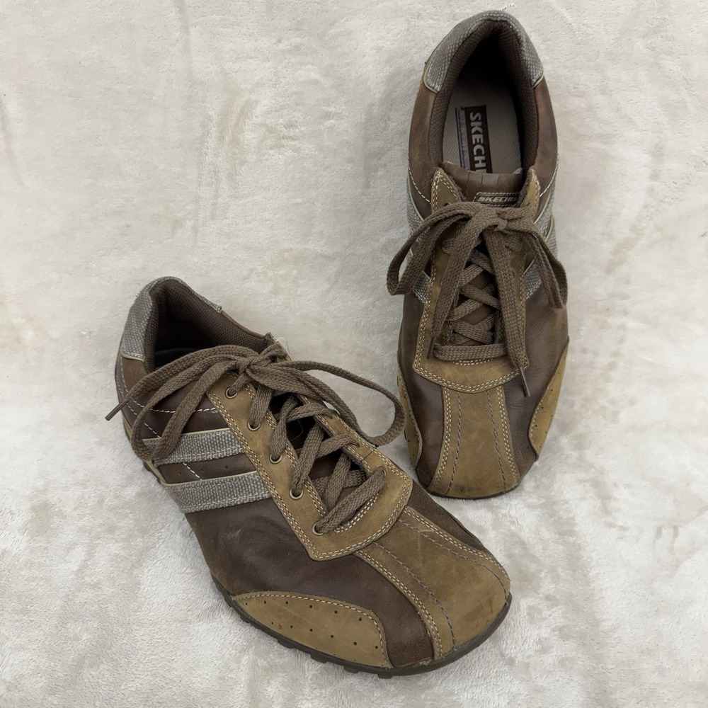 Skechers Citywalk Malton Oxford Men's 12 Brown Leather Casual Shoes 60338